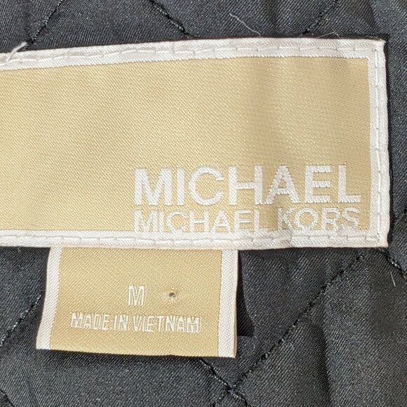 MICHAEL KORS Black Quilted  Women's Jacket Size M - Picture 7 of 10